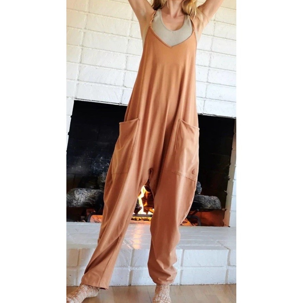 Free People - Movement - Toasted Coconut - Hot Shot Jumpsuit Sz S
